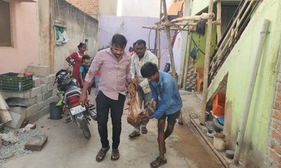 ಕಾಲೋನಿಯ ಮನೆಯ ಶೌಚಾಲಯಕ್ಕೆ ಸೇರಿದ ಜಿಂಕೆ ರಕ್ಷಣೆ