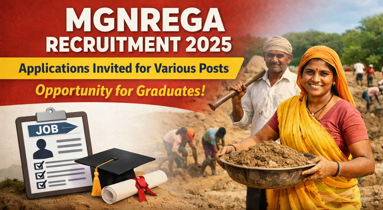 MGNREGA Recruitment 2025: ಮನರೇಗಾ ಯೋಜನೆಯಡಿ ವಿವಿಧ ಹುದ್ದೆಗಳಿಗೆ ಅರ್ಜಿ ಆಹ್ವಾನ; ಪದವೀಧರರಿಗೆ ಅವಕಾಶ