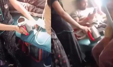 ರೈಲಿನಲ್ಲಿ ಕೆಟಲ್ ಬಳಸಿ ಚಹಾ: ನೆಟ್ಟಿಗರ ಕಿಡಿ