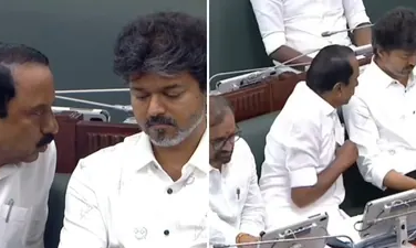 ಸಿಎಂಗೆ ಮೀಸಲಾದ ಆಸನ ತೊರೆದು ಸಚಿವರ ಜತೆ ಕುಳಿತ ವಿಜಯ್