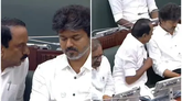 ಸಿಎಂಗೆ ಮೀಸಲಾದ ಆಸನ ತೊರೆದು ಸಚಿವರ ಜತೆ ಕುಳಿತ ವಿಜಯ್