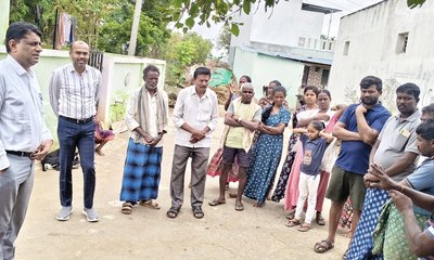 ದೊರಣಾಲಪಲ್ಲಿ ಗ್ರಾಮಕ್ಕೆ ಜಿಲ್ಲಾಧಿಕಾರಿ ಜಿ.ಪ್ರಭು ಭೇಟಿ
