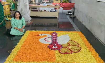 ಹೂವಿನ ದಳಗಳಲ್ಲಿ ಅರಳುವ ಕಲಾಕೃತಿ: ಸುಪ್ರಿಯ ನಾಯಕ ಕೈಚಳಕಕ್ಕೆ ಮೆಚ್ಚುಗೆ