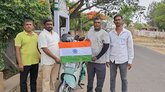 ವಿಶ್ವಶಾಂತಿಗಾಗಿ ಇಬ್ಬರು ಸ್ನೇಹಿತರ ಪಯಣ : ಶುಭಕೋರಿದ ಚಿಂತಾಮಣಿ ನಾಗರೀಕರು