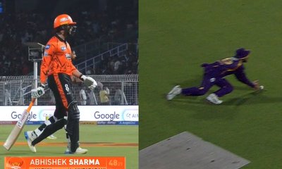 ಅಂಪೈರ್‌ ನಿರ್ಧಾರದ ಬಗ್ಗೆ ಅಭಿಷೇಕ್‌ ಶರ್ಮಾ ಅಸಮಾಧಾನ!