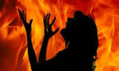 ಮಕ್ಕಳೆದುರೇ ಪತ್ನಿಗೆ ಬೆಂಕಿ ಕೊಂದ ಪಾಪಿ