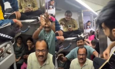 ರೈಲಿನಲ್ಲೇ ಮಿನಿ ಕನ್ಸರ್ಟ್: ಕುಣಿದು ಕುಪ್ಪಳಿಸಿದ ಪ್ರಯಾಣಿಕರು