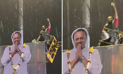 ಅಜಿತ್ ಪವಾರ್ 30 ಅಡಿ ಕಟೌಟ್‌ಗೆ ಹಾಲಿನ ಅಭಿಷೇಕ