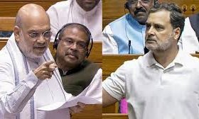ಸಂಸತ್ತಿನಲ್ಲಿ ಗದ್ದಲ: ರಾಹುಲ್ ವಿರುದ್ಧ ಶಾ ವಾಗ್ದಾಳಿ