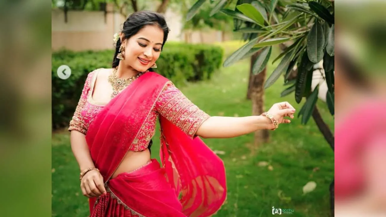 Anusha Rai: ಹಾಫ್ ಸಾರಿಯಲ್ಲಿ ಗೊಂಬೆಯಂತೆ ಕಂಗೊಳಿಸಿದ ಬಿಗ್ ಬಾಸ್ ಅನುಷಾ - Image 4