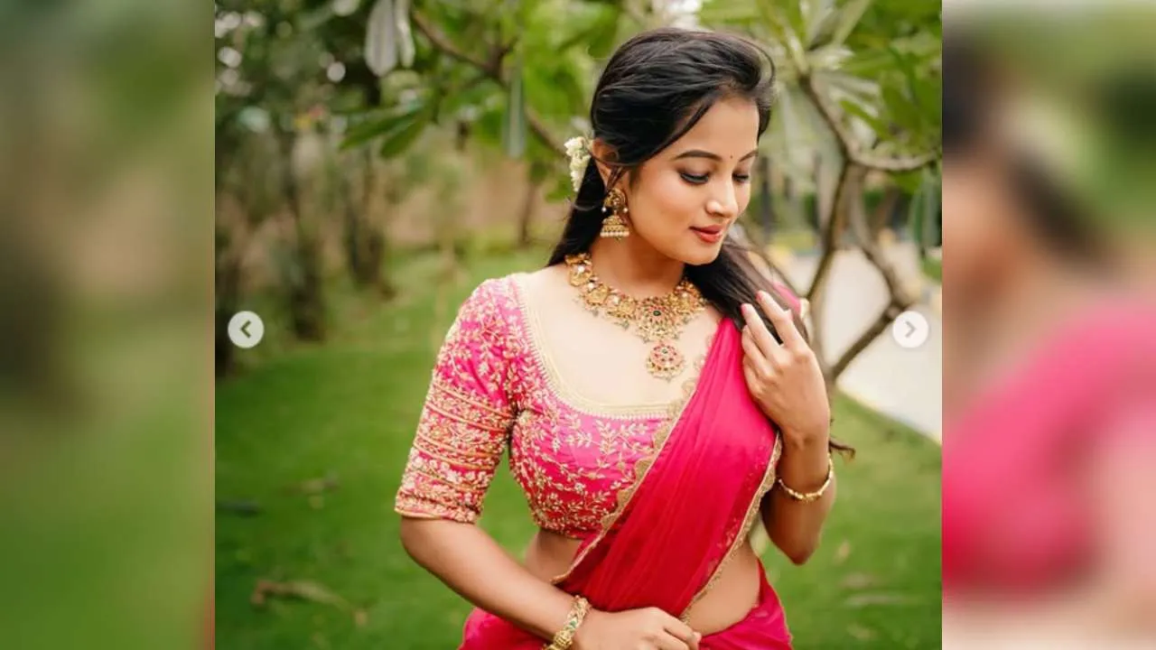 Anusha Rai: ಹಾಫ್ ಸಾರಿಯಲ್ಲಿ ಗೊಂಬೆಯಂತೆ ಕಂಗೊಳಿಸಿದ ಬಿಗ್ ಬಾಸ್ ಅನುಷಾ - Image 2