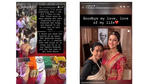 Asha Bhosle granddaughter Zanai pens emotional note after singer death