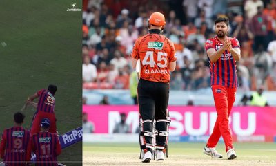 SRH vs LSG ಪಂದ್ಯದಲ್ಲಿ ಅಧಿಕ ಪ್ರಸಂಗ ತೋರಿದ ಆವೇಶ್‌ ಖಾನ್‌! ವಿಡಿಯೊ