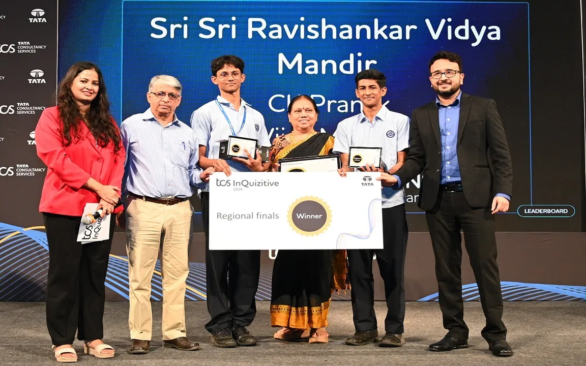 ರಸಪ್ರಶ್ನೆ ಸ್ಪರ್ಧೆ: ಟಿಸಿಎಸ್ ಇನ್‌ಕ್ವಿಜಿಟಿವ್ 2026 ಸ್ಪರ್ಧೆಯಲ್ಲಿ ಶ್ರೀ ಶ್ರೀ ರವಿಶಂಕರ್ ವಿದ್ಯಾ ಮಂದಿರ ವಿಜೇತರು