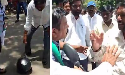 ಸ್ಕೂಟರ್ ಸವಾರನ ಹೆಲ್ಮೆಟ್ ಕಿತ್ತೆಸೆದು ನೆಲಕ್ಕೆ ಎಸೆದ ಬಿಜೆಪಿ ಮಾಜಿ ಶಾಸಕ