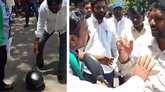 ಸ್ಕೂಟರ್ ಸವಾರನ ಹೆಲ್ಮೆಟ್ ಕಿತ್ತೆಸೆದು ನೆಲಕ್ಕೆ ಎಸೆದ ಬಿಜೆಪಿ ಮಾಜಿ ಶಾಸಕ