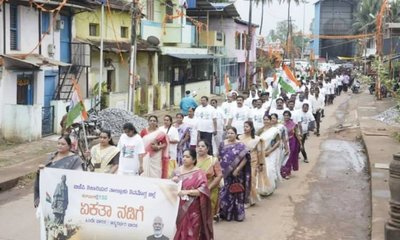 ಶಿಕಾರಿಪುರದಲ್ಲಿ ಆತ್ಮನಿರ್ಭರ ಭಾರತಕ್ಕಾಗಿ ರಾಷ್ಟ್ರೀಯ ಏಕತಾ ನಡಿಗೆ