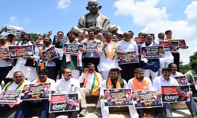 ದೇಶದಲ್ಲಿ ಅರಾಜಕತೆ ಸೃಷ್ಟಿಸಲು ಕಾಂಗ್ರೆಸ್ ಪಕ್ಷ ಹುನ್ನಾರ: ವಿಜಯೇಂದ್ರ