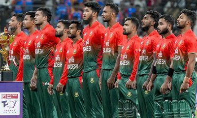 ಭಾರತ-ಪಾಕ್‌ ಪಂದ್ಯದ ವೇಳೆ ಬಿಸಿಬಿ ಮುಖ್ಯಸ್ಥ ಅಮೀನುಲ್ ಇಸ್ಲಾಂ ಹಾಜರ್‌