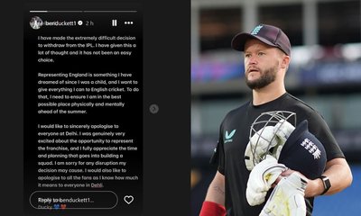 2026ರ ಐಪಿಎಲ್‌ ಟೂರ್ನಿಯಿಂದ ಬೆನ್‌ ಡಕೆಟ್‌ ಔಟ್‌!