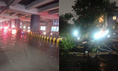 ಬೆಂಗಳೂರಿನಲ್ಲಿ ಮುಂದುವರಿದ ಮಳೆಯ ಆರ್ಭಟ; ಹಲವೆಡೆ ಕೆರೆಯಂತಾದ ರಸ್ತೆಗಳು