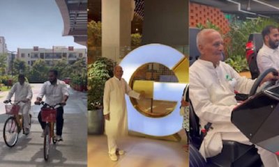 ಗೂಗಲ್ ಕ್ಯಾಂಪಸ್‌ನಲ್ಲಿ ತಾತನೊಂದಿಗೆ ಸಮಯ ಕಳೆದ ಮೊಮ್ಮಗ