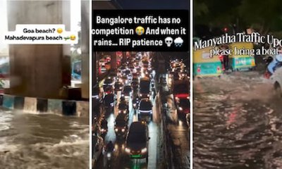 ಬೆಂಗಳೂರಿನಲ್ಲಿ ಭಾರೀ ಮಳೆ: ಸಂಚಾರ ಸ್ಥಗಿತದಿಂದ ಪರದಾಟ ನಡೆಸಿದ ಜನ!
