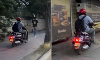 ಬೆಂಗಳೂರಿನ ಫುಟ್‌ಪಾತ್ ಮೇಲೆಯೇ ವಾಹನ ಚಾಲನೆ: ಕ್ರಮ ಕೈಗೊಳ್ಳಲು ಆಗ್ರಹ