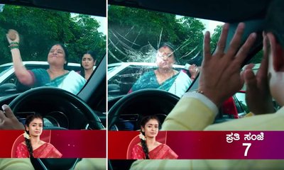 ಆದೀಶ್ವರ್ ಕಾರಿಗೆ ಕಲ್ಲು ಬಿಸಾಕಿ ಗಾಜು ಪುಡಿಪುಡಿ ಮಾಡಿದ ಕುಸುಮಾ
