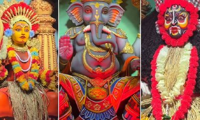 ಭೋಪಾಲ್‌ನಲ್ಲಿ ಗುಳಿಗ, ಪಂಜುರ್ಲಿ ದೈವದೊಂದಿಗೆ ಕಂಗೊಳಿಸುತ್ತಿರುವ ಗಣಪ