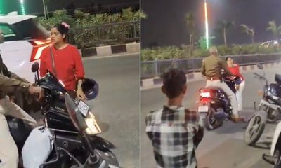 ಗರ್ಭಿಣಿಯನ್ನು ಸ್ಕೂಟರ್‌ನಲ್ಲಿ ಎಳೆದಾಡಿದ ಪೊಲೀಸ್‌!