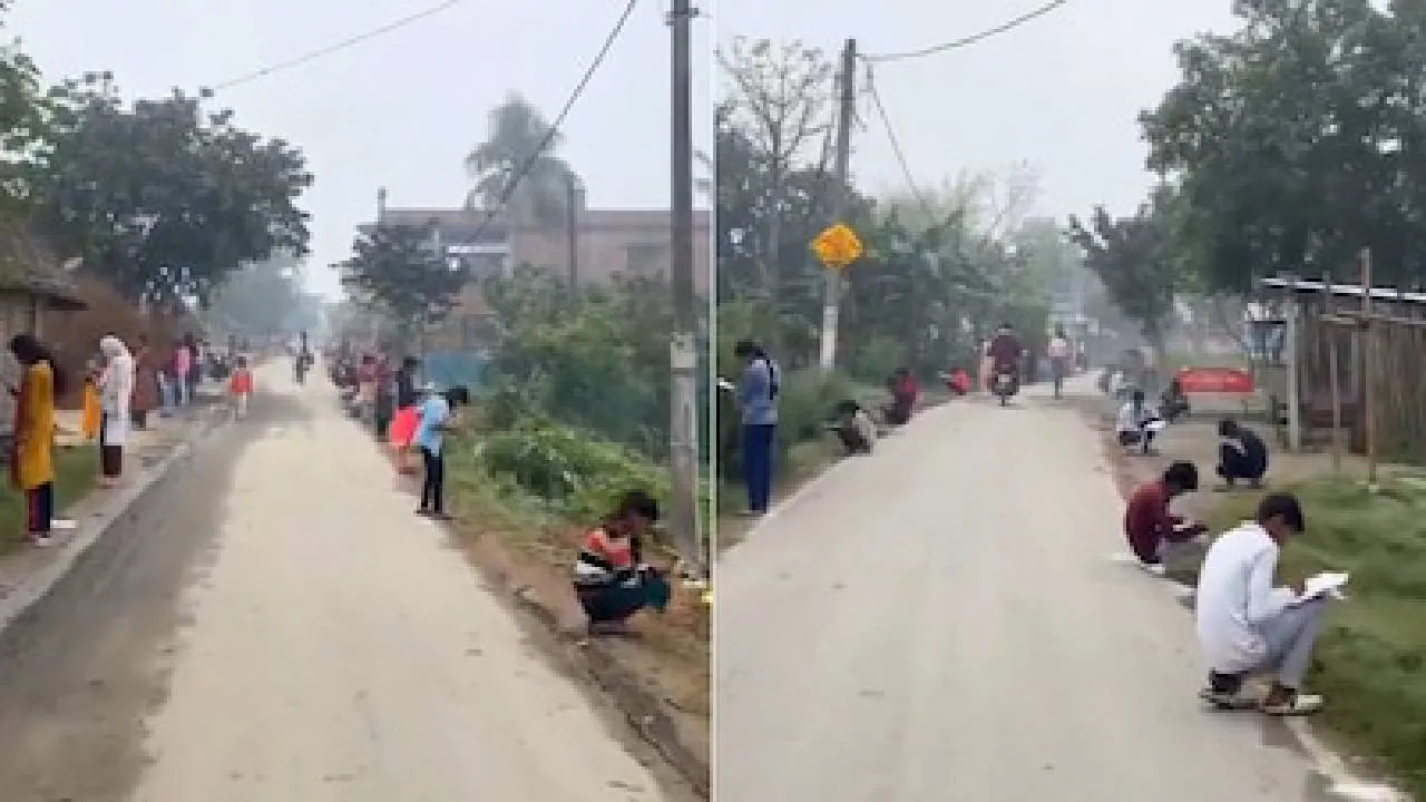 'ರಸ್ತೆಯೇ ಮಕ್ಕಳಿಗೆ ಪರೀಕ್ಷಾ ಕೊಠಡಿ': ವಿದ್ಯಾರ್ಥಿಗಳ ವಿಡಿಯೊ ವೈರಲ್!