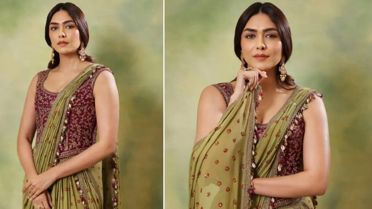 Star Fashion Review 2026: ಬಾಂದನಿ ಪ್ರೀ ಡ್ರೇಪ್ಡ್ ಲೆಹೆಂಗಾ ಸೀರೆಯಲ್ಲಿ ಕಾಣಿಸಿಕೊಂಡ ನಟಿ ಮೃಣಾಲ್‌ ಠಾಕೂರ್‌ - Image 2