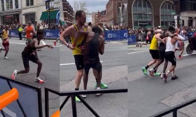 ಹೃದಯಸ್ಪರ್ಶಿ ವಿಡಿಯೋ: ಕುಸಿದು ಬಿದ್ದ ಓಟಗಾರನಿಗೆ ಸಹಾಯ ಮಾಡಿದ ಸ್ಪರ್ಧಿಗಳು