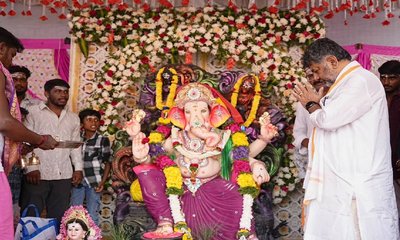 ಕನಕಪುರಕ್ಕೆ ಸಿಎಂ ಡಿ.ಕೆ.ಶಿವಕುಮಾರ್‌ ಭೇಟಿ; ಗಣೇಶೋತ್ಸವದಲ್ಲಿ ಭಾಗಿ
