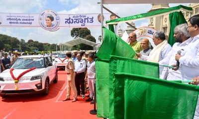 68 ಪರಿಸರ ಸ್ನೇಹಿ ವಾಹನಗಳಿಗೆ ಸಿಎಂ ಸಿದ್ದರಾಮಯ್ಯ ಚಾಲನೆ
