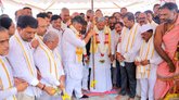 ಇಂದಿರಾಗಾಂಧಿ ಕಾಂಗ್ರೆಸ್ ಭವನಕ್ಕೆ ಭೂಮಿ ಪೂಜೆ ನೆರವೇರಿಸಿದ ಸಿಎಂ
