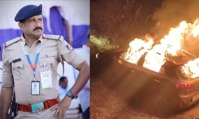 ಹೊತ್ತಿ ಉರಿದ ಕಾರು; ಲೋಕಾಯುಕ್ತ ಇನ್ಸ್​ಪೆಕ್ಟರ್ ಸಜೀವ ದಹನ