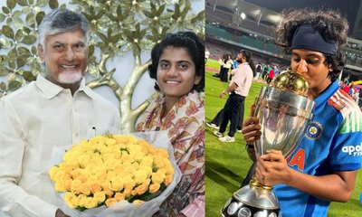 ವಿಶ್ವಕಪ್‌ ವಿಜೇತೆ ಶ್ರೀ ಚರಣಿಗೆ 2.5 ಕೋಟಿ ರು ನೀಡಿದ ಆಂಧ್ರ ಸರ್ಕಾರ!