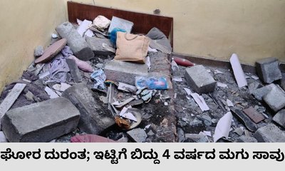 ಇಟ್ಟಿಗೆ ಬಿದ್ದು 4 ವರ್ಷದ ಮಗು ಸಾವು