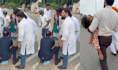 ವಿಐಪಿ ಬೆಂಗಾವಲು ನಿಲ್ಲಿಸಿ ಗಾಯಾಳು ಯುವತಿಗೆ ನೆರವಾದ ಚಿರಾಗ್ ಪಾಸ್ವಾನ್