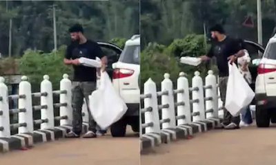 ನದಿಯನ್ನೇ ಡಸ್ಟ್ ಬಿನ್ ಮಾಡಿದ ದಂಪತಿ: ದಂಡ ವಿಧಿಸಲು ನೆಟ್ಟಿಗರ ಆಗ್ರಹ