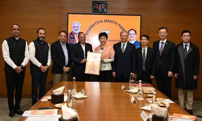 ಬಿಜೆಪಿ ಪ್ರಧಾನ ಕಚೇರಿಗೆ ಚೀನಾ ಕಮ್ಯುನಿಸ್ಟ್ ಪಕ್ಷದ ನಿಯೋಗ ಭೇಟಿ