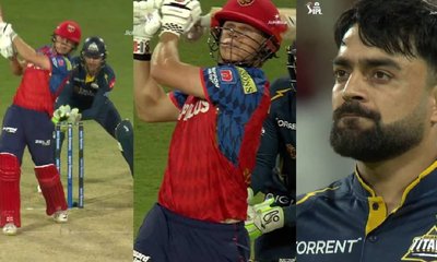 ಕೊನೊಲಿ ಬಾರಿಸಿದ 103 ಮೀ. ದೂರದ ಸಿಕ್ಸರ್‌ ಕಂಡು ದಂಗಾದ ರಶೀದ್‌ ಖಾನ್‌