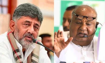ಸಿದ್ದರಾಮಯ್ಯರನ್ನು ಇಳಿಸಲು ವರಿಷ್ಠರಿಗೆ ಡಿಕೆಶಿ ಆಮಿಷ: ಎಚ್‌ಡಿಡಿ