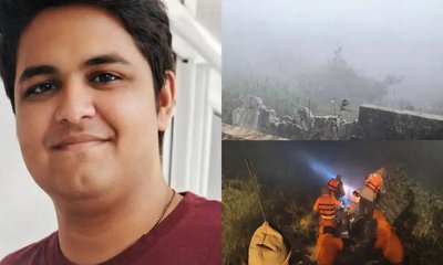 ಟೆಕ್ಕಿಯನ್ನು ರಕ್ಷಿಸಲು ನೀರು ತುಂಬಿದ ಗುಂಡಿಗೆ ಹಾರಿದ ಡೆಲಿವರಿ ಬಾಯ್