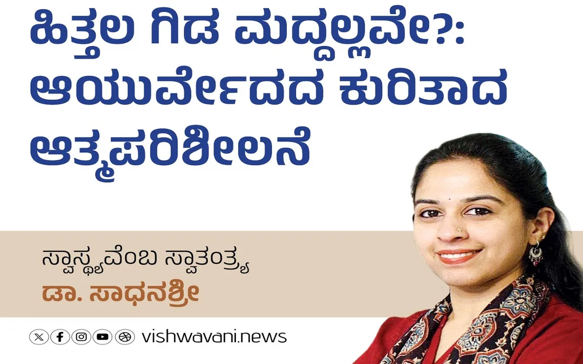 Dr Sadhanashree Column: ಆಯುರ್ವೇದದ ಕುರಿತಾದ ಆತ್ಮಪರಿಶೀಲನೆ