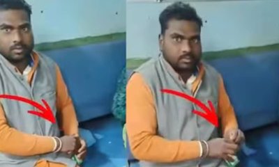 ರೈಲಿನಲ್ಲಿ ಮದ್ಯ ಸೇವಿಸಿ ಸಿಕ್ಕಿಬಿದ್ದ ವ್ಯಕ್ತಿ: ವಿಡಿಯೊ ವೈರಲ್