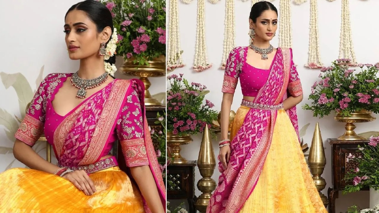 Festival Fashion 2025: ಗೌರಿ-ಗಣೇಶ ಹಬ್ಬದ ಸಂಭ್ರಮಕ್ಕೆ ಲೆಹೆಂಗಾ ರೂಪದಲ್ಲಿ ಲಗ್ಗೆ ಇಟ್ಟ ಲಂಗ-ದಾವಣಿ - Image 1