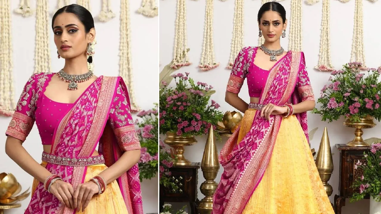 Festival Fashion 2025: ಗೌರಿ-ಗಣೇಶ ಹಬ್ಬದ ಸಂಭ್ರಮಕ್ಕೆ ಲೆಹೆಂಗಾ ರೂಪದಲ್ಲಿ ಲಗ್ಗೆ ಇಟ್ಟ ಲಂಗ-ದಾವಣಿ - Image 4